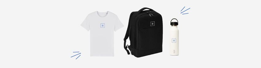 Welcome packs personalizados: La fórmula perfecta con camisetas, mochilas y bidones.