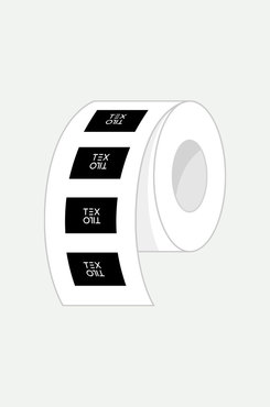 Rollo etiquetas rectangulares