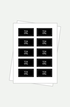 Hoja etiquetas rectangulares