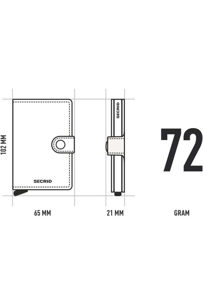 Resized secrid miniwallet dimensions