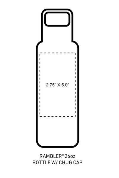 Resized chug cap bottle marking area